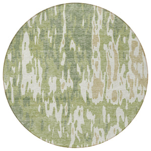Homeroots 3' X 5' Elegant Abstract Washable Area Rug For Indoor And Outdoor Spaces - Durable & Stylish Design Sage Polyester 613316