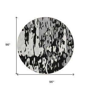 Homeroots 3' X 5' Elegant Abstract Washable Area Rug For Indoor And Outdoor Spaces - Durable & Stylish Design Black Polyester 613328