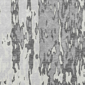 Homeroots 3' X 5' Elegant Abstract Washable Area Rug For Indoor And Outdoor Spaces - Durable & Stylish Design Gray Polyester 613344
