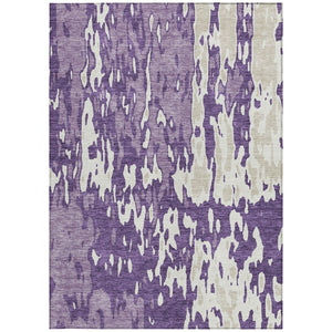 Homeroots 3' X 5' Elegant Abstract Washable Area Rug For Indoor And Outdoor Spaces - Durable & Stylish Design Purple Polyester 613373