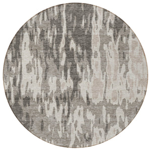 Homeroots 3' X 5' Elegant Abstract Washable Area Rug For Indoor And Outdoor Spaces - Durable & Stylish Design Taupe Polyester 613382