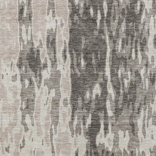 Homeroots 3' X 5' Elegant Abstract Washable Area Rug For Indoor And Outdoor Spaces - Durable & Stylish Design Taupe Polyester 613384