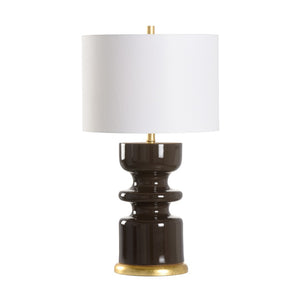 Wildwood Houston Sculptural Table Lamp With Wine Glaze And Gold Leaf Accents For Warm, Modern Ambient Lighting Red 61341