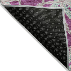 Homeroots 3' Stylish Geometric Washable Area Rug For Indoor Or Outdoor Use - Durable, Stain-resistant Design Blush Polyester 613415