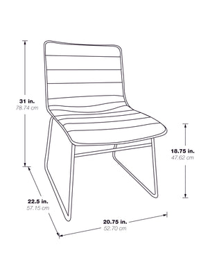OSP Home Furnishings Halo Stacking Chair  - Set of 2 Charcoal