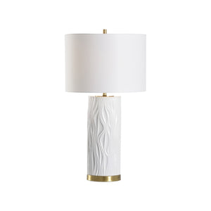 Satin Folds Lamp White/Cream 61350-WILDWOOD Wildwood