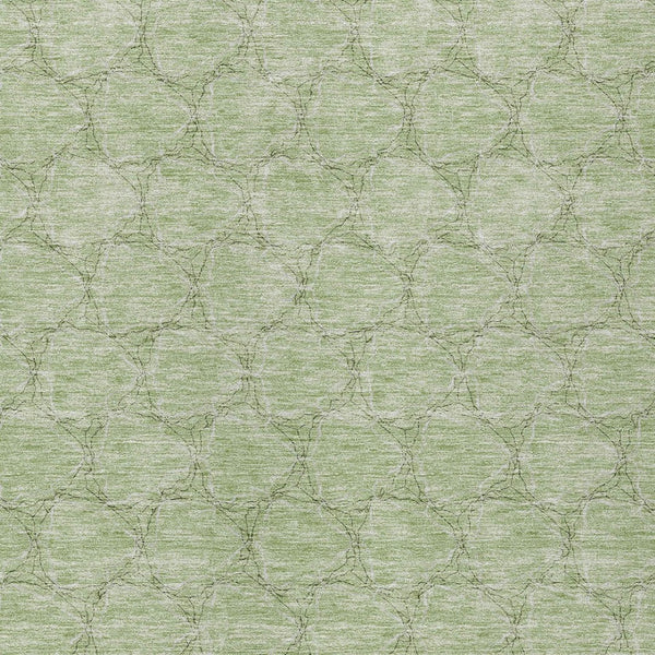 Homeroots 3' X 5' Geometric Washable Area Rug For Indoor & Outdoor Spaces - Durable & Stylish Design Sage Polyester 613531