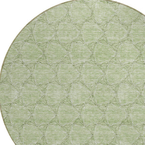 Homeroots 3' X 5' Geometric Washable Area Rug For Indoor & Outdoor Spaces - Durable & Stylish Design Sage Polyester 613532