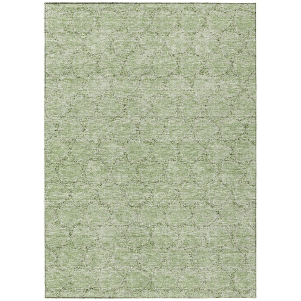 HomeRoots 5' Stylish Sage and Ivory Geometric Area Rug - Washable, Durable, Perfect for Indoor and Outdoor Use 9' X 12' 613534