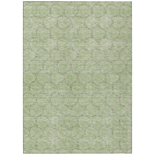 HomeRoots 5' Stylish Sage and Ivory Geometric Area Rug - Washable, Durable, Perfect for Indoor and Outdoor Use 9' X 12' 613534