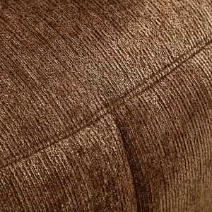 English Elm Modern Sculptural Pumpkin Lounge Chair Textured Polyester Upholstery for Living Room Brown W2582P457334