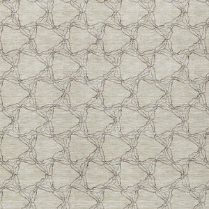 Homeroots 3' X 5' Geometric Washable Area Rug For Indoor & Outdoor Spaces - Durable & Stylish Design Beige Polyester 613539