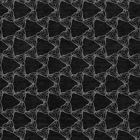 Homeroots 3' X 5' Geometric Washable Area Rug For Indoor & Outdoor Spaces - Durable & Stylish Design Black Polyester 613543