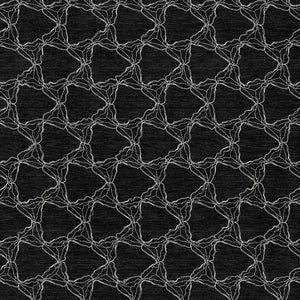 Homeroots 3' X 5' Geometric Washable Area Rug For Indoor & Outdoor Spaces - Durable & Stylish Design Black Polyester 613546