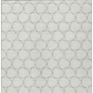 HomeRoots 5' Modern Ivory and Black Geometric Area Rug - Stylish, Washable, Ideal for Indoor and Outdoor Spaces 5' X 8' 613555