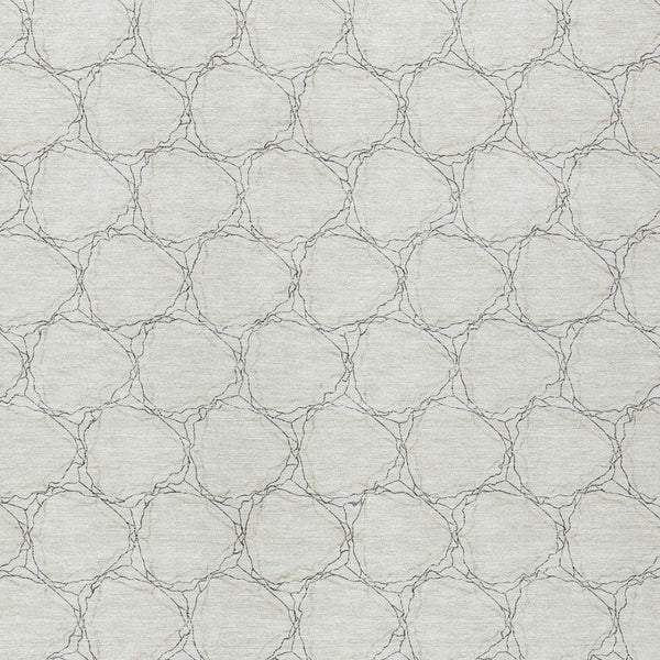 HomeRoots 5' Modern Ivory and Black Geometric Area Rug - Stylish, Washable, Ideal for Indoor and Outdoor Spaces 9' X 12' 613558