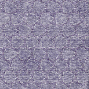 HomeRoots 5' Stylish Lavender and Ivory Geometric Washable Area Rug for Indoors and Outdoors - Durable & Easy Care 8' X 10' 613563