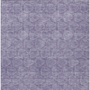 HomeRoots 5' Stylish Lavender and Ivory Geometric Washable Area Rug for Indoors and Outdoors - Durable & Easy Care 9' X 12' 613564