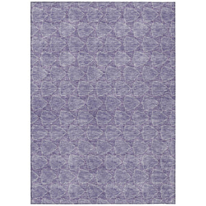 HomeRoots 5' Stylish Lavender and Ivory Geometric Washable Area Rug for Indoors and Outdoors - Durable & Easy Care 10' X 14' 613565