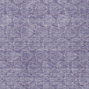 HomeRoots 5' Stylish Lavender and Ivory Geometric Washable Area Rug for Indoors and Outdoors - Durable & Easy Care 10' X 14' 613565