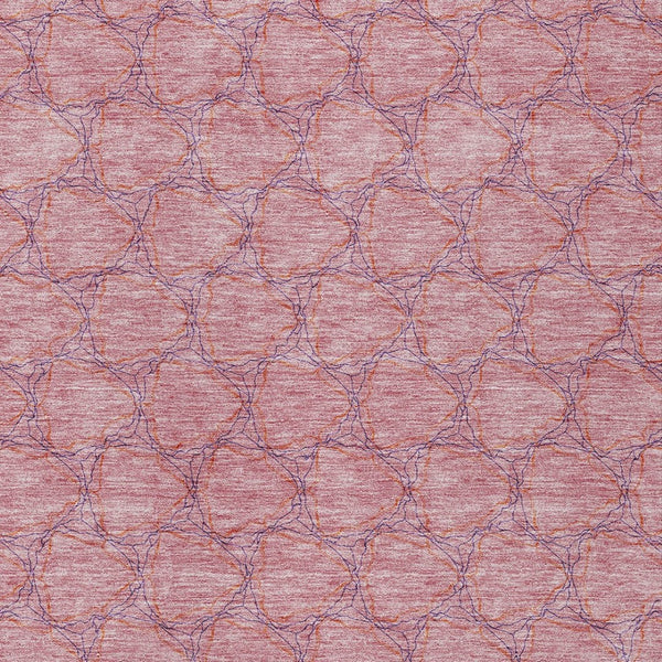 HomeRoots 5' Vibrant Pink and Purple Geometric Area Rug for Indoor and Outdoor Spaces - Durable & Washable! 8' X 10' 613569