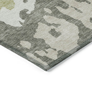 HomeRoots 5' Sage and Ivory Abstract Area Rug - Washable, Durable Indoor-Outdoor Design for Stylish Spaces 8' X 10' 613605