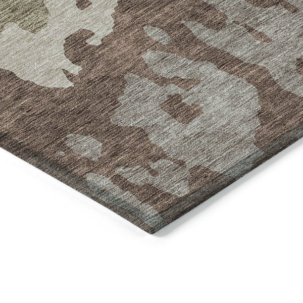 HomeRoots 5' Stylish Beige and Taupe Abstract Area Rug – Washable, Durable, Perfect for Indoor and Outdoor Use 5' X 8' 613609