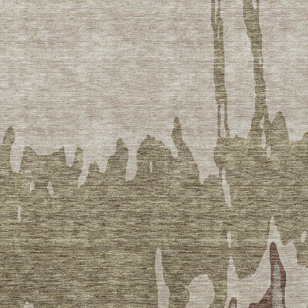 HomeRoots 5' Stylish Beige and Taupe Abstract Area Rug – Washable, Durable, Perfect for Indoor and Outdoor Use 5' X 8' 613609