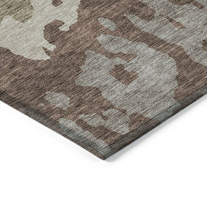 HomeRoots 5' Stylish Beige and Taupe Abstract Area Rug – Washable, Durable, Perfect for Indoor and Outdoor Use 9' X 12' 613612