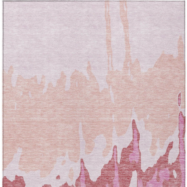 HomeRoots 5' Blush and Pink Abstract Washable Area Rug - Durable, Stylish, Indoor-Outdoor Elegance for Any Space 5' X 8' 613621