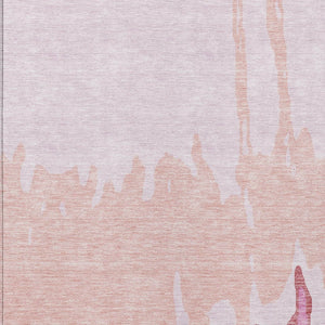 HomeRoots 5' Blush and Pink Abstract Washable Area Rug - Durable, Stylish, Indoor-Outdoor Elegance for Any Space 10' X 14' 613625