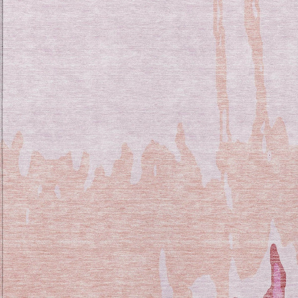 HomeRoots 5' Blush and Pink Abstract Washable Area Rug - Durable, Stylish, Indoor-Outdoor Elegance for Any Space 10' X 14' 613625