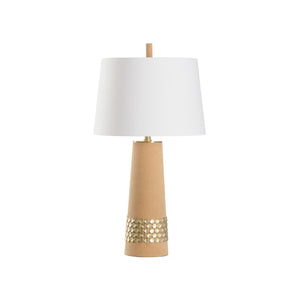 Wildwood Beaujolais Cork Lamp With Antique Brass Accents — Transitional Ambient Lighting For Bedside & Desk (31.5") 61367