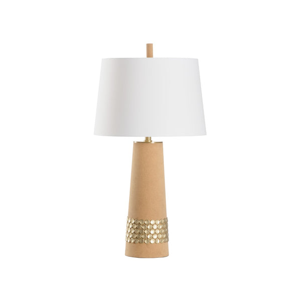 Wildwood Beaujolais Cork Lamp With Antique Brass Accents — Transitional Ambient Lighting For Bedside & Desk (31.5") 61367