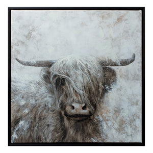HomeRoots N Framed Farmhouse Wall Art in Dark Brown - Rustic Canvas Decor for Living Rooms & Kitchens 613674