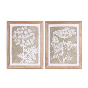 HomeRoots Set of Two Framed Wall Art Prints in Almond - Modern Typography for Chic Home Decor Style 613675