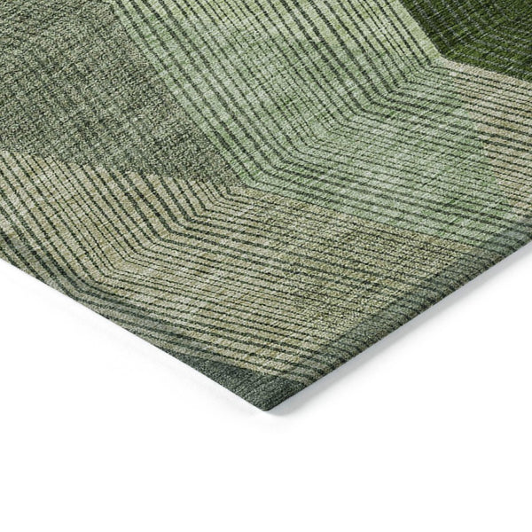 HomeRoots 5' Washable Argyle Area Rug in Mint Green & Sage – Durable, Stylish for Indoor & Outdoor Spaces 8' X 10' 613690