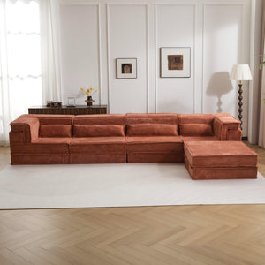 English Elm Compression Modular Sofa Bed - Oversized Boneless Design, Plush Memory Foam, Versatile & No Assembly W3723S00034