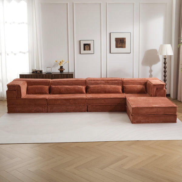 English Elm Compression Modular Sofa Bed - Oversized Boneless Design, Plush Memory Foam, Versatile & No Assembly W3723S00034