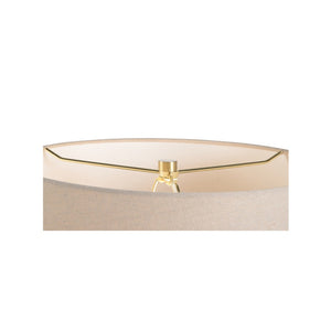 Wildwood Kota Hand-Turned Ceramic Table Lamp With Splattered Glaze, Linen Shade & Cloth Cord — Japanese Made 61373-2