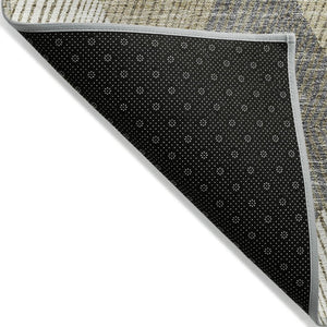 HomeRoots 5' Washable Wheat Taupe and Ivory Argyle Indoor Outdoor Area Rug for Easy Care and Style 5' X 8' 613742