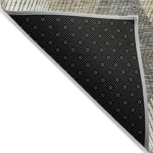HomeRoots 5' Washable Wheat Taupe and Ivory Argyle Indoor Outdoor Area Rug for Easy Care and Style 8' X 10' 613744