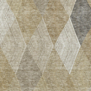HomeRoots 5' Washable Wheat Taupe and Ivory Argyle Indoor Outdoor Area Rug for Easy Care and Style 8' X 10' 613744