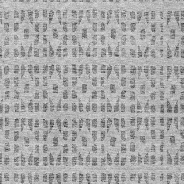 HomeRoots 5' Gray and Ivory Geometric Area Rug - Durable, Washable, Stylish Accent for Indoor or Outdoor Use 8' X 10' 613774