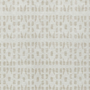 HomeRoots 5' Elegant Ivory and Beige Geometric Area Rug - Machine Washable, Indoor/Outdoor Durability 5' X 8' 613778