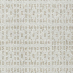 HomeRoots 5' Elegant Ivory and Beige Geometric Area Rug - Machine Washable, Indoor/Outdoor Durability 8' X 10' 613780
