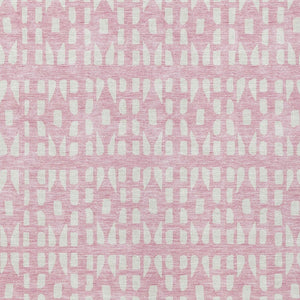 HomeRoots 5' Modern Pink and Ivory Geometric Washable Area Rug for Indoor and Outdoor Spaces, Stain-Resistant 5' X 8' 613796