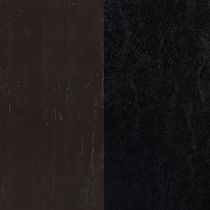 English Elm Set of 2 Wood Dining Side Chairs with Black Leatherette Seats, Transitional Design, Sturdy Rectangular Backrest Espresso B016P368661