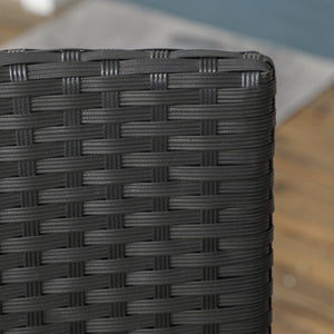 English Elm Outsunny Stackable Pe Rattan Outdoor Dining Chairs Set Of 2 With Cushions For Patios & Decks W2225P174004-GIGA