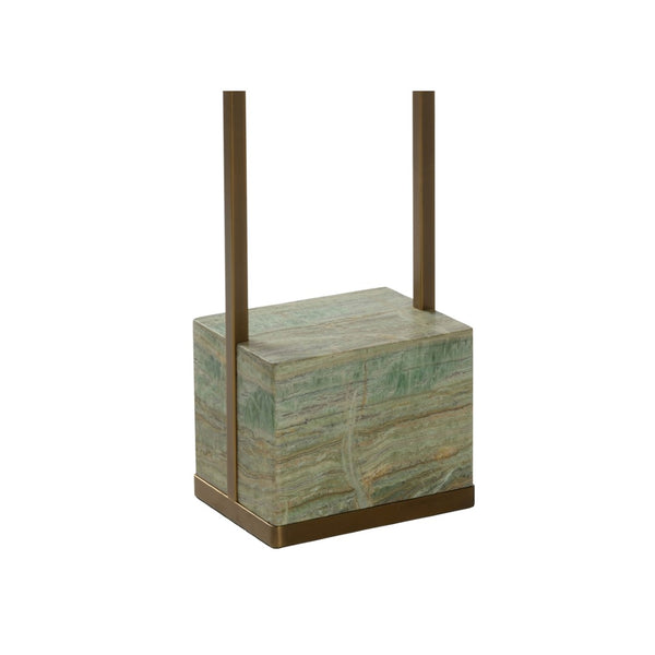 Wildwood Paris Floor Lamp — Italian Marble Base, Antique Brass, Linen Shade, Dual Lights With Pull Chains For Grand Rooms 61381